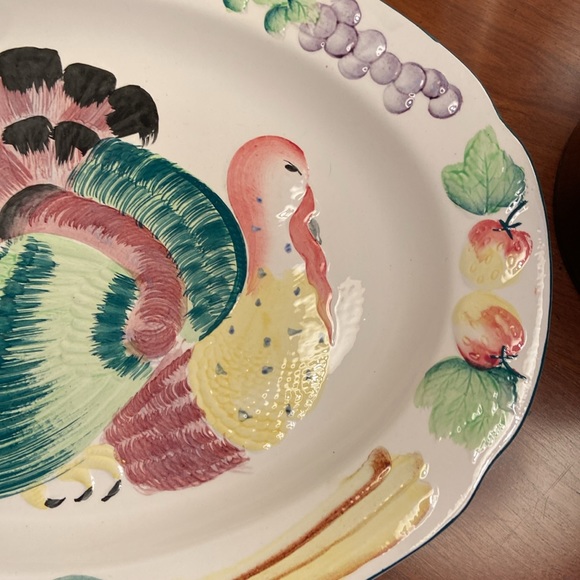 Vintage MCM turkey platter great for holiday meals or entertaining at home - Picture 2 of 9